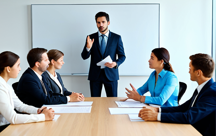 Risk Management & Communication**

"A professional actuary, fully clothed in appropriate business attire, presenting a risk assessment report in a modern office meeting room. The scene emphasizes clear communication and data visualization. Colleagues are engaged and understanding. Focus on explaining actuarial concepts in plain language. Safe for work, professional, perfect anatomy, correct proportions, natural pose, well-formed hands, proper finger count, natural body proportions, appropriate content, modest. "

**