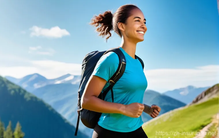 보험계리사와 신규 보험 상품 아이디어 - **Prompt: Personalized Wellness & Smart Insurance**
    A vibrant, sunlit image featuring a young ad...