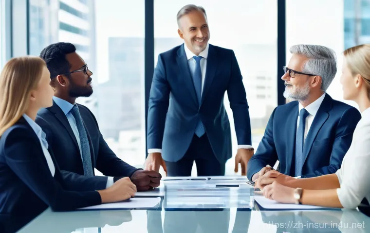 보험계리사와 경영진 협업 사례 - **Prompt: Strategic Partnership in a Modern Boardroom**
    A diverse group of actuaries and senior ...