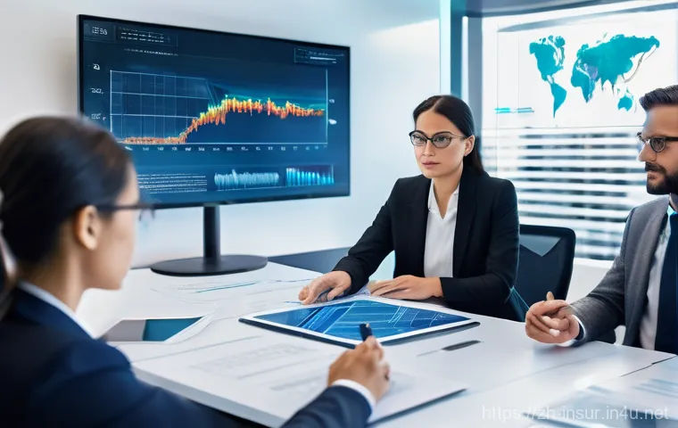 보험계리사와 대형 재해 보험 사례 - **Actuarial Foresight in a Digital Age:**
    A diverse team of professional actuaries, both male an...