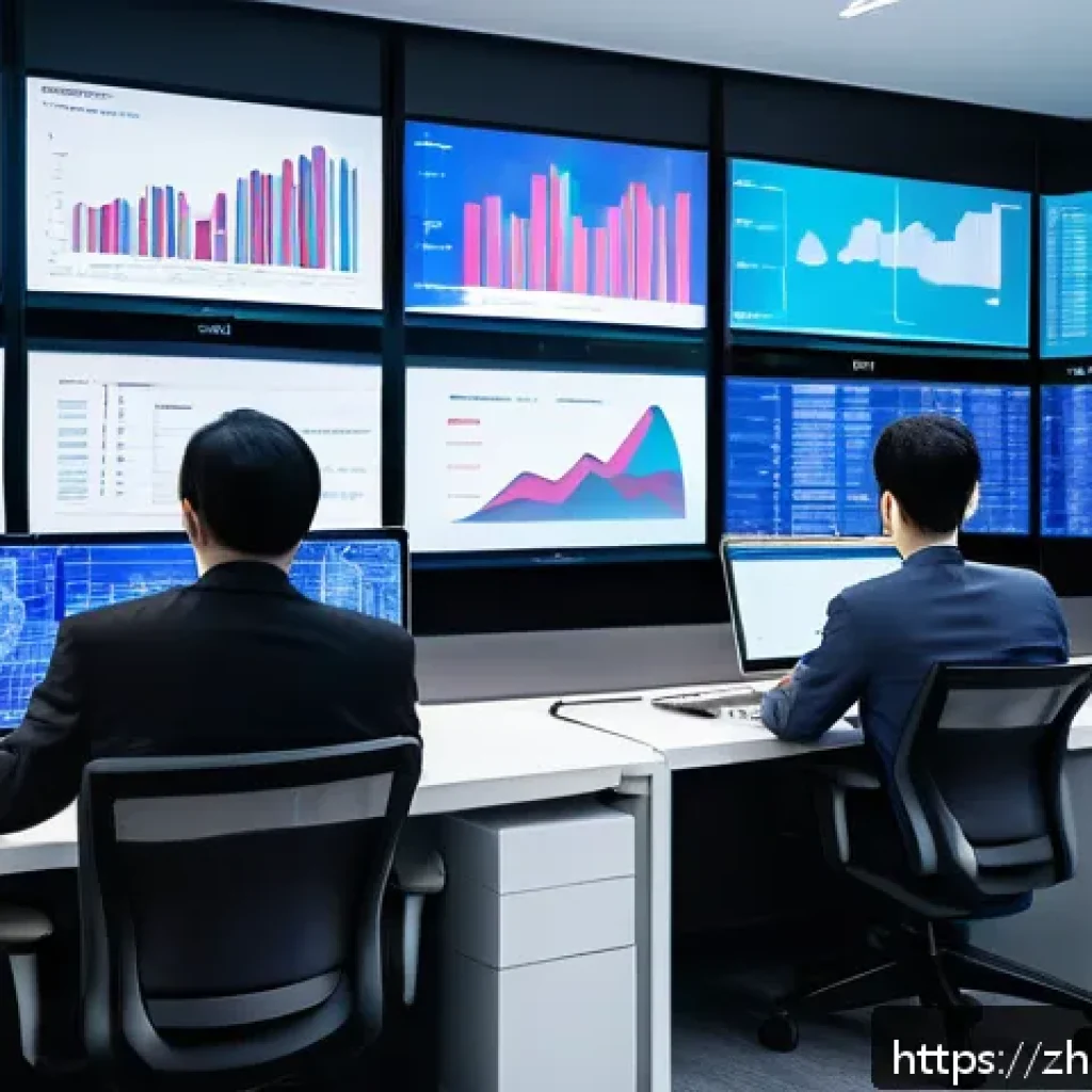 보험계리사 보험료 계산 방식 - A modern insurance data analysis workspace featuring a diverse team of professionals examining large...