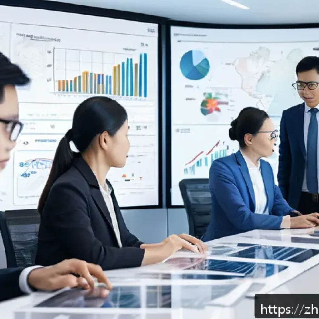 보험계리사와 리스크 문화 구축 - A modern corporate office scene depicting a diverse team of insurance actuaries and risk managers an...