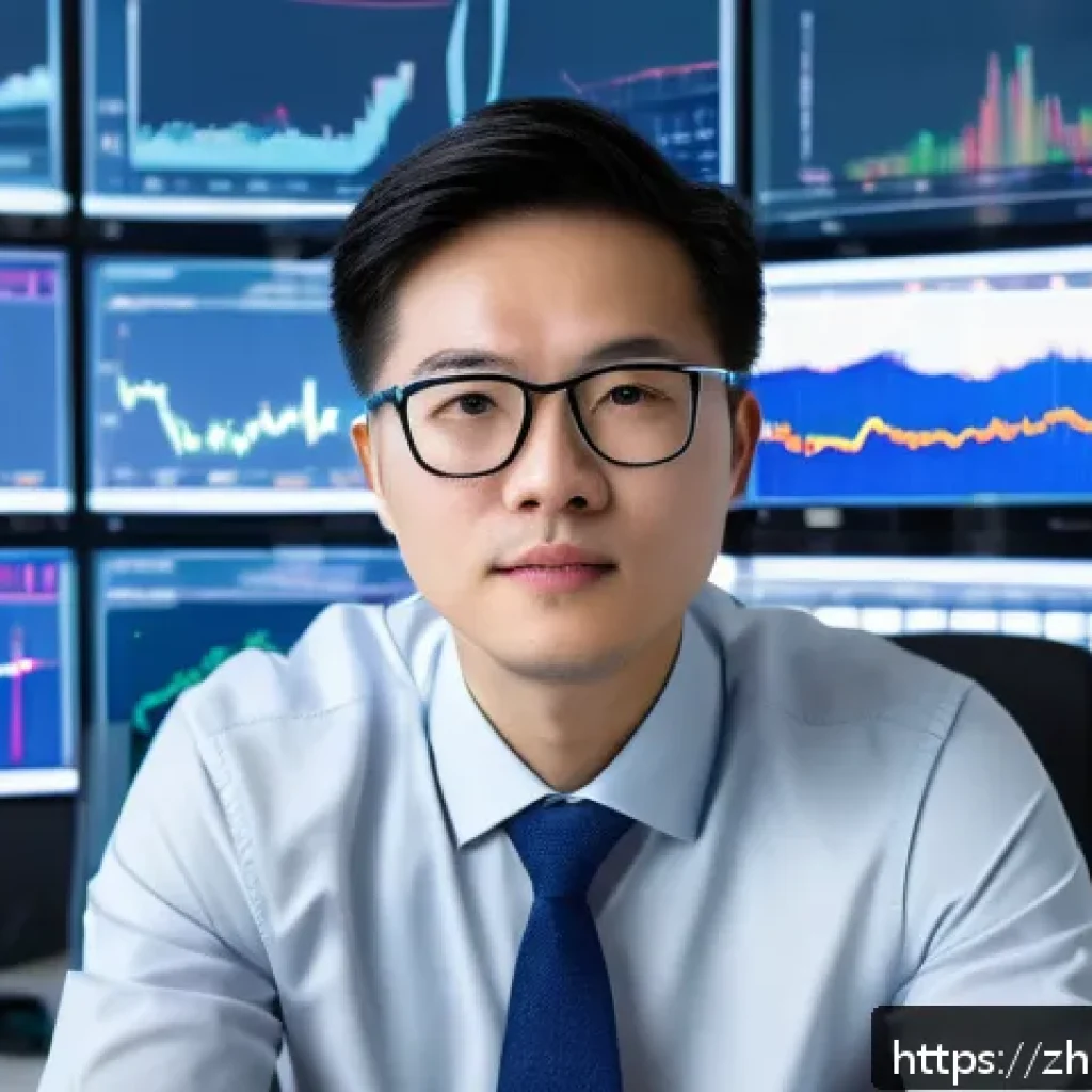 보험계리사와 고객 신뢰 구축 - A professional insurance actuary in a modern office environment, surrounded by multiple computer scr...