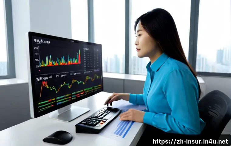 보험계리사와 수익성 중심 경영 - Photorealistic insurance actuary analyzing profitability at a clean modern office desk, middle-aged ...